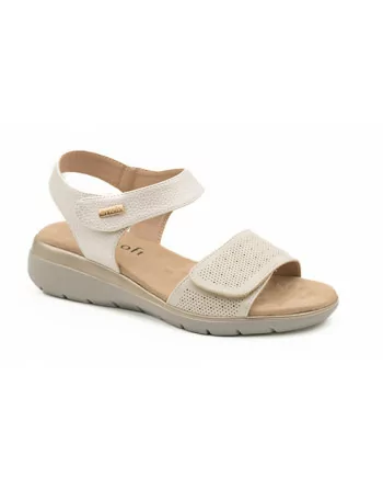 Sandali Donna con strappo e soletta Memory Mysoft 25M001 Perla