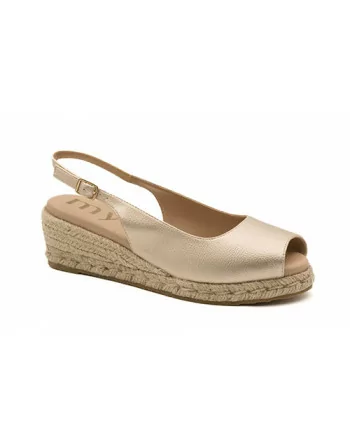 Sandali Donna con strappo e soletta Memory Mysoft 25M100 Platino o Bianco
