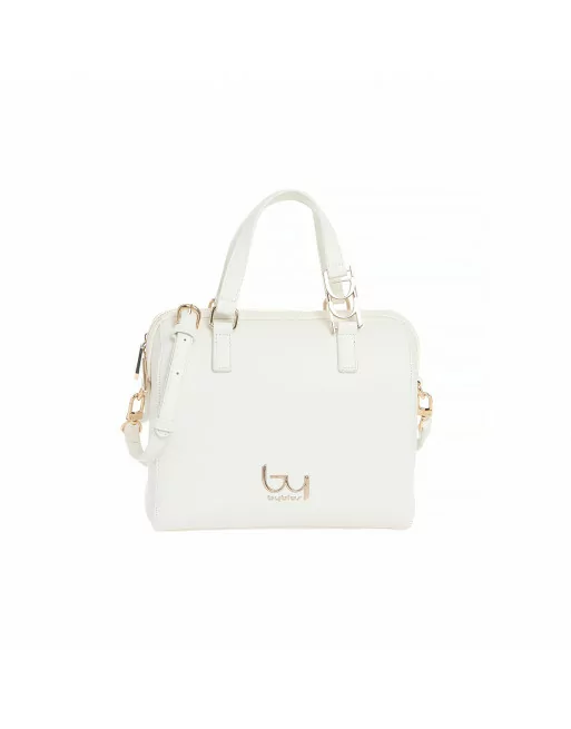 Bauletto Byblos Modello NAOS Donna in Pelle Bianco Nero o Rosa