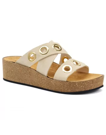 Sandali Donna FRAU 60D7 Terra Platform Beige o T.Moro