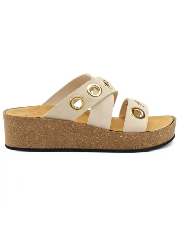 Sandali Donna FRAU 60D7 Terra Platform Beige o T.Moro