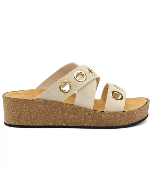 Sandali Donna FRAU 60D7 Terra Platform Beige o T.Moro