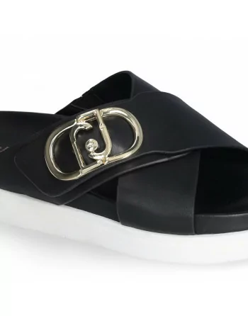 Sandalo Donna LIU.JO 4A5707P0102 Modello Penny 901 Nero o Bianco o Cuoio