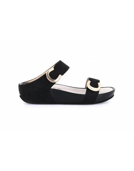 Sandali Donna Grunland 2577 modello DIRA in Nabuk Nero o Cuoio o Beige