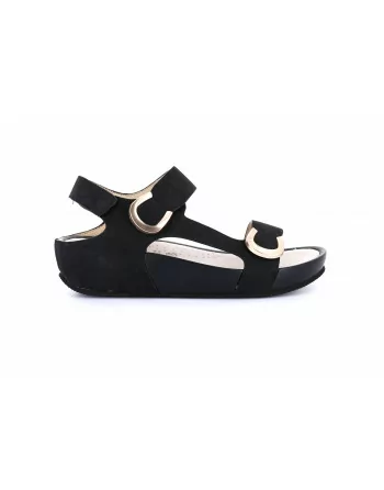 Sandali Donna Grunland 1057 modello DIRA in Nabuk Nero
