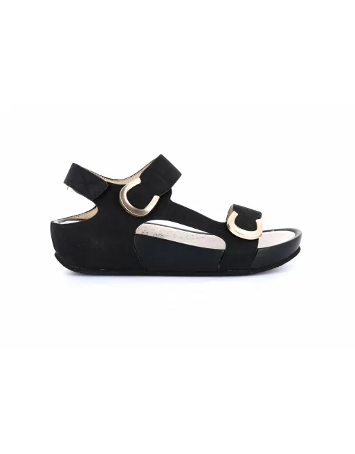 Sandali Donna Grunland 1057 modello DIRA in Nabuk Nero