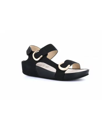 Sandali Donna Grunland 1057 modello DIRA in Nabuk Nero