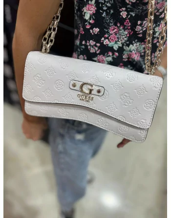 Borsa Donna Guess in Pelle Logata Bianco Modello GERTY