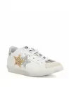 Sneakers Donna Two Stars 2SD4900 Bianco Stella Dorata e Argento