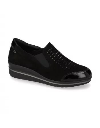 Mocassini Donna Valleverde in Camoscio VD213F Nero