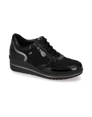 Sneakers Donna Valleverde in Camoscio VD252W Nero