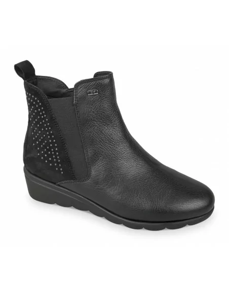 Stivaletti Donna Valleverde VS10314W in pelle con elastico laterale