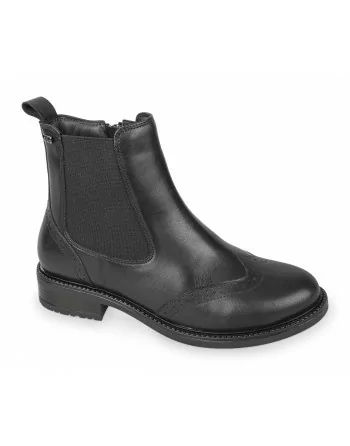 Valleverde Tronchetti Donna 17110 Pelle Nero o Marrone Calzature Casual