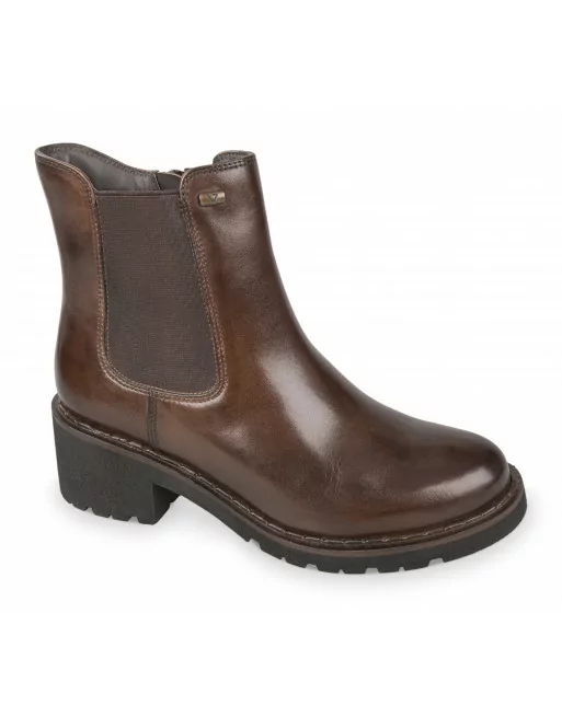 Tronchetti Donna Valleverde 17121 Pelle Nero o Marrone Calzature Casual