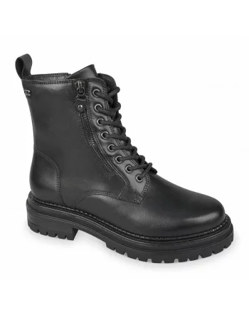 Tronchetti Donna Valleverde 17162 Pelle Nero Calzature Casual