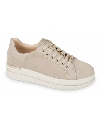 Valleverde Sneakers Donna 35480 Camoscio Sand o Taupe Calzature Casual