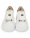 Valleverde 35500 Sneaker Casual Donna Pelle Bianco Tacco Zeppa 4 cm Suola Gomma