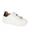 Valleverde 35500 Sneaker Casual Donna Pelle Bianco Tacco Zeppa 4 cm Suola Gomma