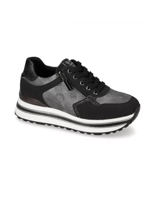Valleverde Sneakers Donna 35522L Pelle Grey o Gold Calzature Casual