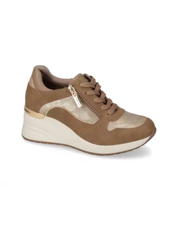 Valleverde Sneakers Donna 35535L Pelle Grey o Visone Calzature Casual Valleverde comfort sneakers casual suola ammortizzata