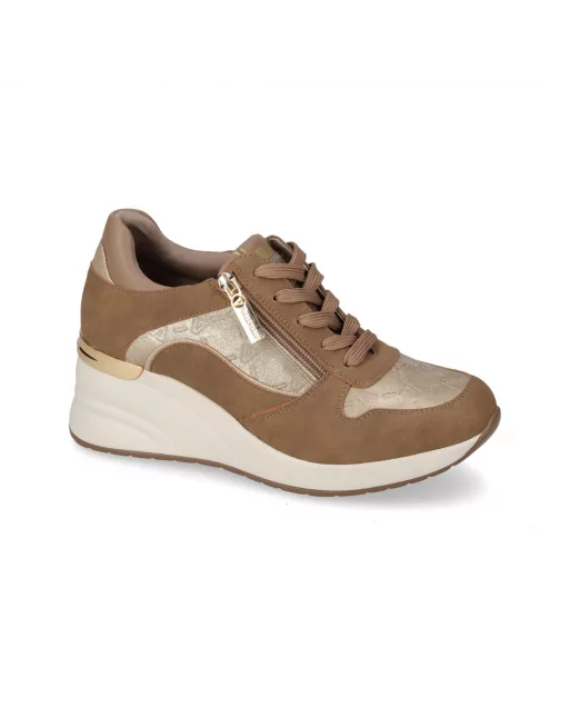 Valleverde Sneakers Donna 35535L Pelle Grey o Visone Calzature Casual Valleverde comfort sneakers casual suola ammortizzata