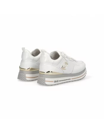 Sneakers Donna in Pelle BF5009P0102 Liu.Jo con applicazioni Oro con Platform
