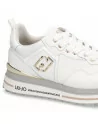 Sneakers Donna in Pelle BF5009P0102 Liu.Jo con applicazioni Oro con Platform