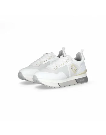 Sneakers Donna in Pelle BF5009PX685 Liu.Jo con applicazioni Oro con Platform