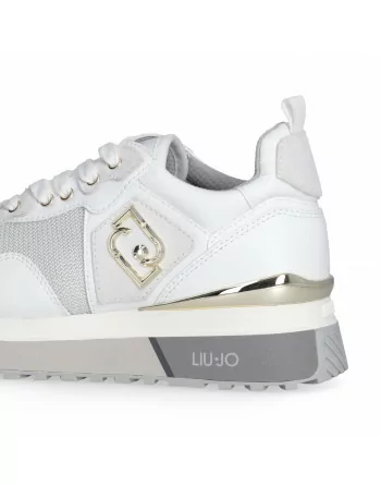Sneakers Donna in Pelle BF5009PX685 Liu.Jo con applicazioni Oro con Platform