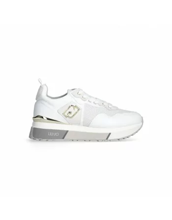 Sneakers Donna in Pelle BF5009PX685 Liu.Jo con applicazioni Oro con Platform