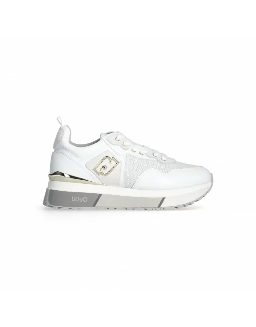 Sneakers Donna in Pelle BF5009PX685 Liu.Jo con applicazioni Oro con Platform