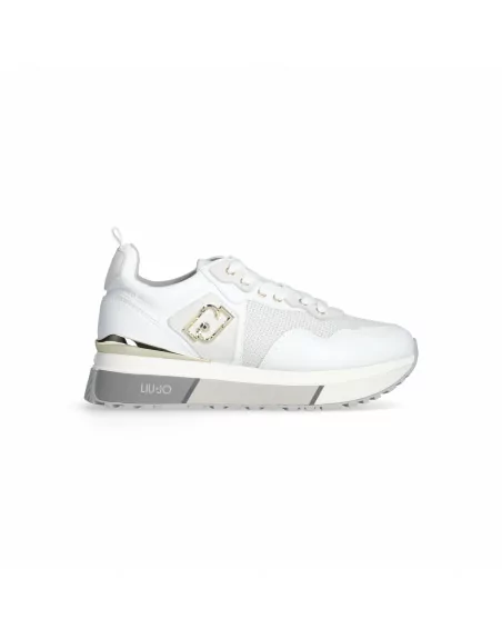 Sneakers Donna in Pelle BF5009PX685 Liu.Jo con applicazioni Oro con Platform