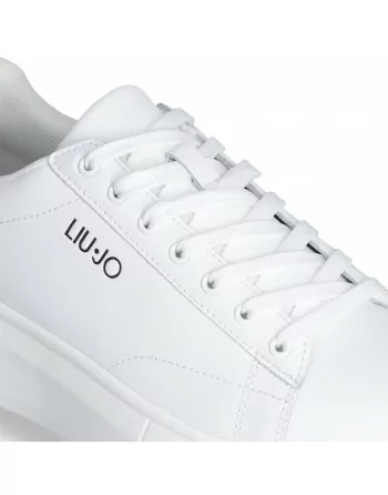 Sneakers Uomo Liu.Jo in Pelle Modello Big 01 Bianco 7G4011PX474