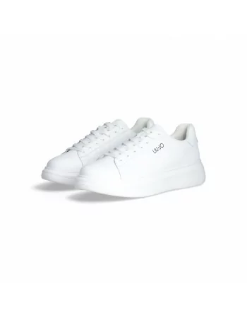Sneakers Uomo Liu.Jo in Pelle Modello Big 01 Bianco 7G4011PX474