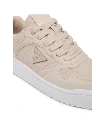 Sneakers Donna Guess in Pelle Beige modello FLFMR9 FAL12 MIRIAM logo inciso