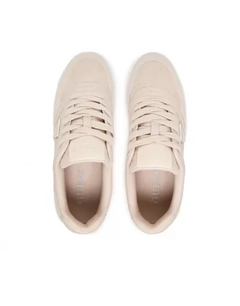 Sneakers Donna Guess in Pelle Beige modello FLFMR9 FAL12 MIRIAM logo inciso
