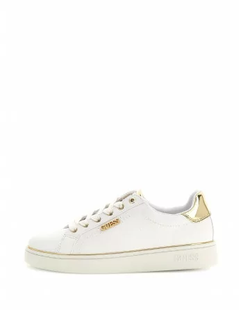 Sneakers Donna Guess in Pelle Bianco FL5BEK FAL12