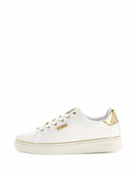 Sneakers Donna Guess in Pelle Bianco FL5BEK FAL12