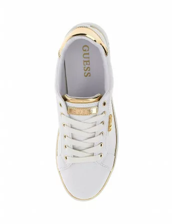 Sneakers Donna Guess in Pelle Bianco FL5BEK FAL12