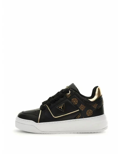 Sneakers Donna Guess in Pelle Bianco o Nero FLTDEL FAL12