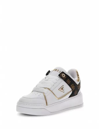 Sneakers Donna Guess in Pelle Bianco o Nero FLTDEL FAL12