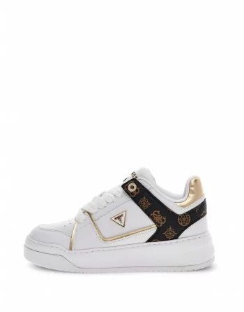 Sneakers Donna Guess in Pelle Bianco o Nero FLTDEL FAL12