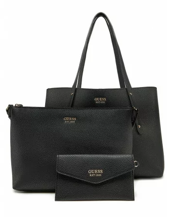Borsa Donna Guess reversibile modello BRENTON PG964823 Nero