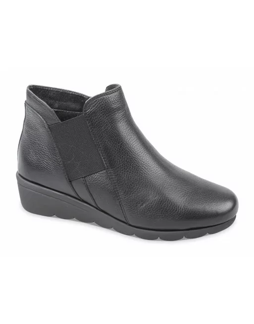 Stivaletti Donna Valleverde in pelle VS10311W con elastico e cerniera