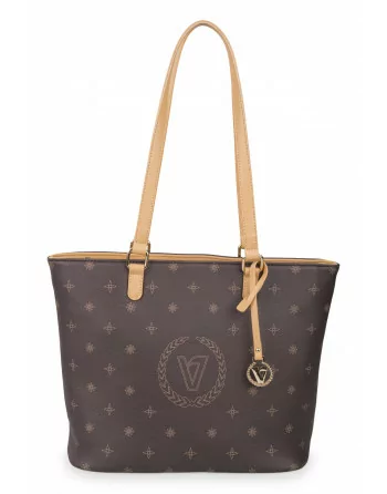 Borsa Donna Valleverde 96463 logata Marrone con inserti Cuoio o Nero