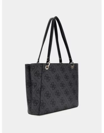 Borsa Shopper Guess modello NOELLE II logata Nero o Beige OS967225