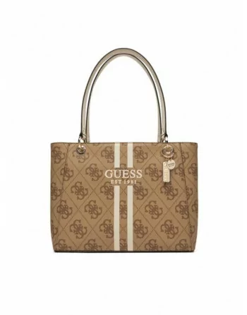 Borsa Shopper Guess modello NOELLE II logata Nero o Beige OS967225