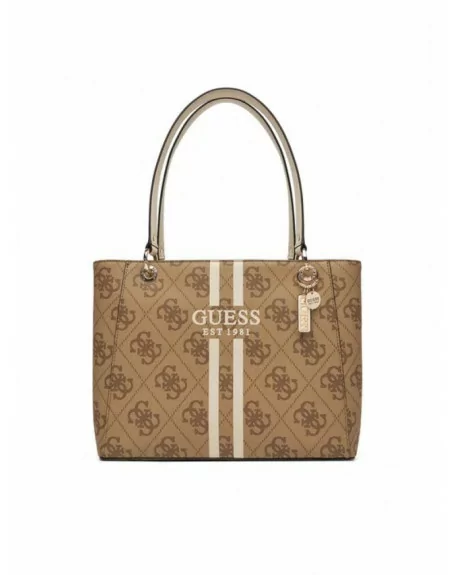 Borsa Shopper Guess modello NOELLE II logata Nero o Beige OS967225