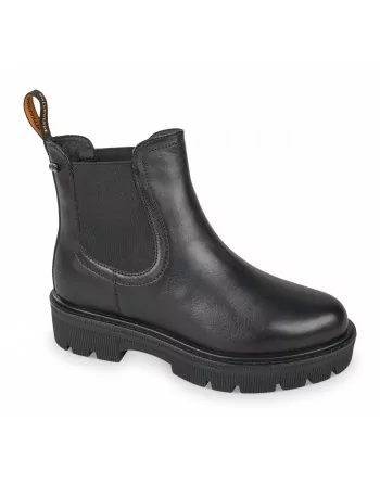 Stivaletto donna Valleverde con elastico laterate 36160 Nero o Nero-Bordò