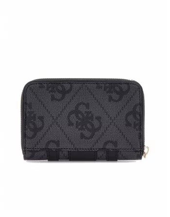 Portafoglio Guess logato ERENIA con cerniera S07838140 nero latte o taupe